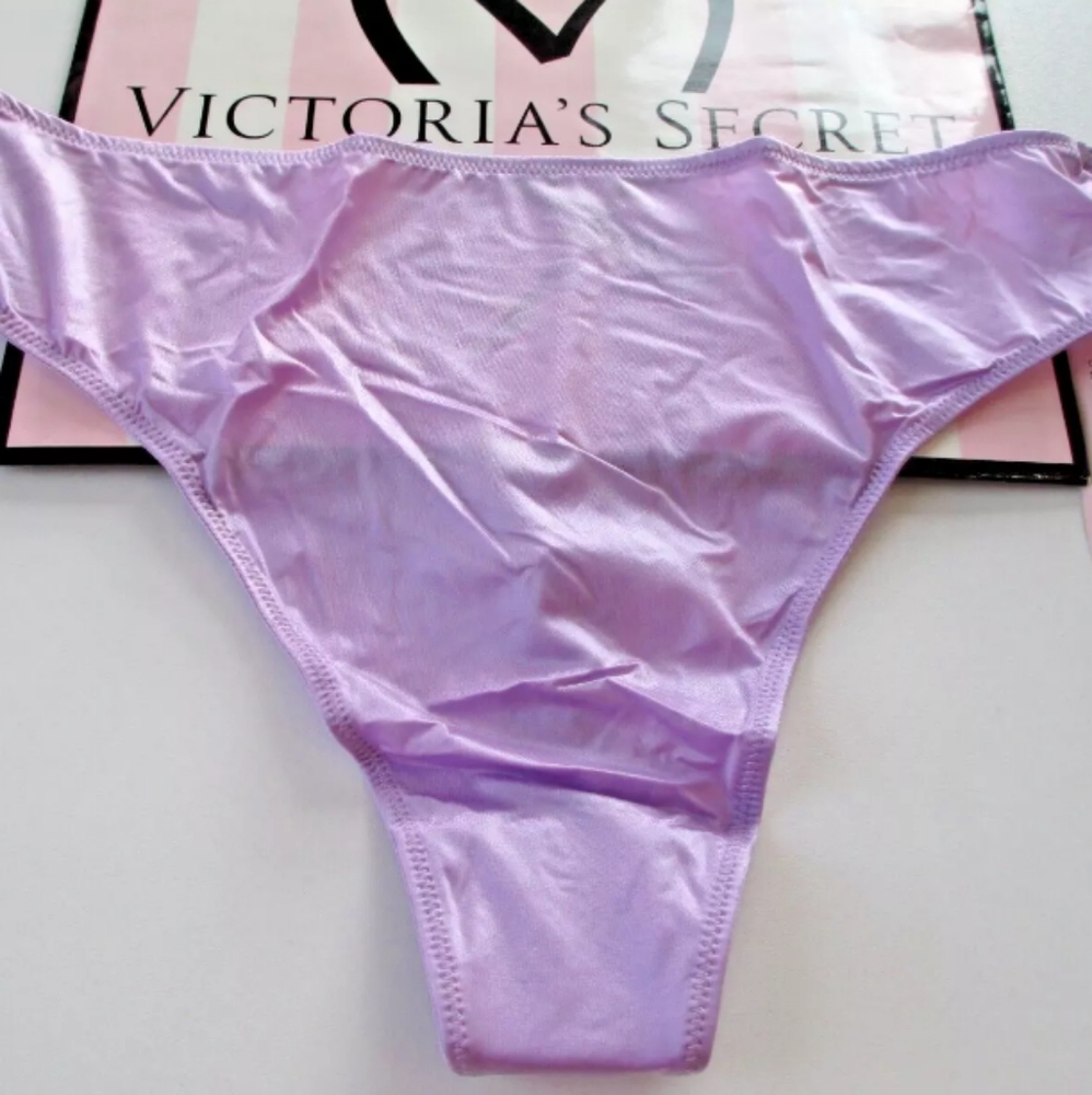 VICTORIA'S SECRET VERY SEXY High Waist Strappy Back Thong Panty S M L XL Purple